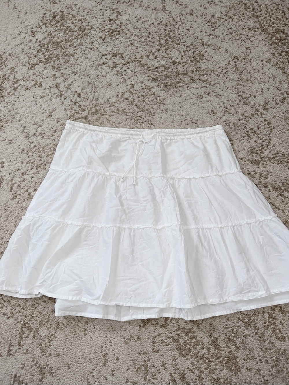Merona White Tiered Skater Skirt